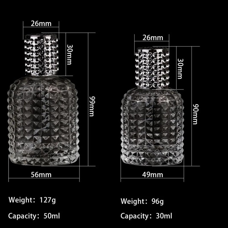 Coolboyer Travel Bottle, Empty Refillable Glass Perfume Atomizer with Spray
