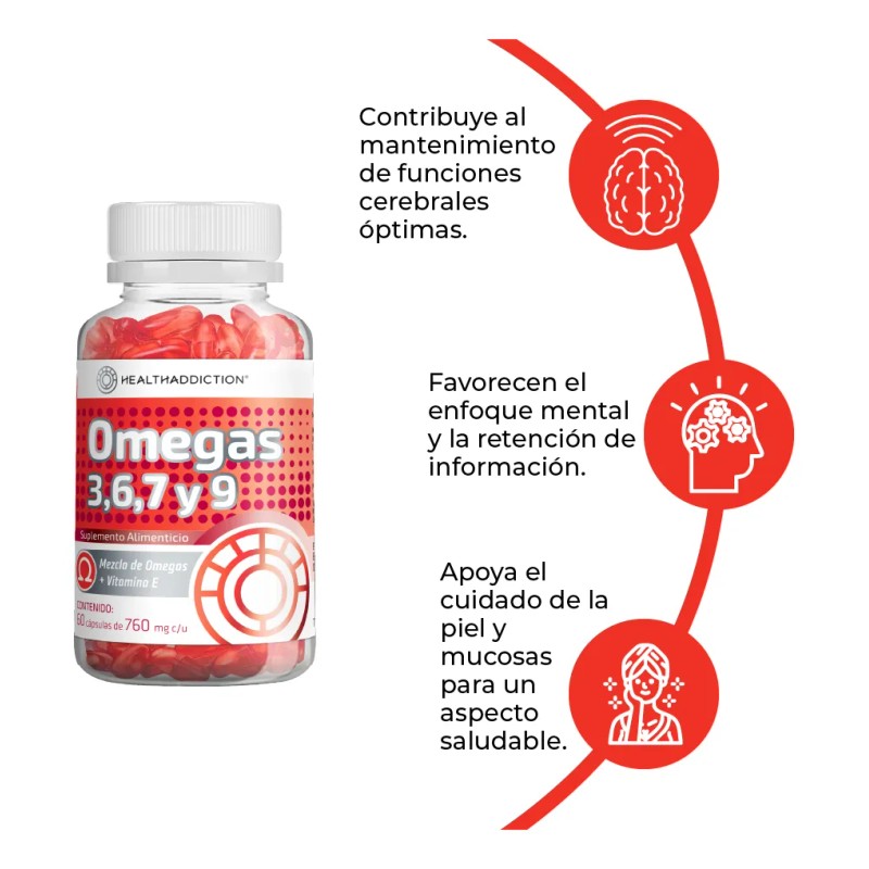 Suplemento Alimenticio Omega 3, 6,7 Y 9 Healthaddiction