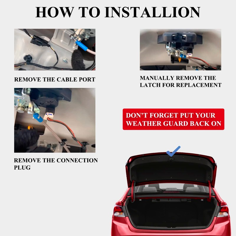 E-Vniko Rear Trunk Latch Actuator Compatible for Hyundai Sonata 2015