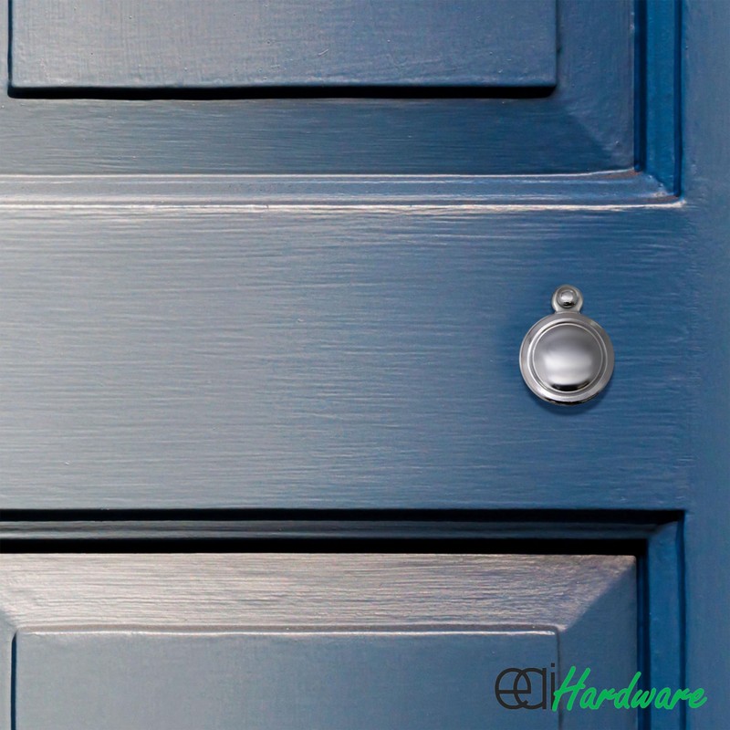 Victorian Keyhole Covered Escutcheon for Front Doors 35mm Polished Chrome