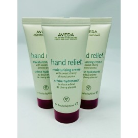 AVEDA Hand Relief Moisturizing Creme Sweet Almond Cherry  1.4 fl oz Lot of 3 NEW