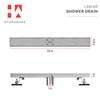 Hydroware 24 Inch Linear Shower Drain - Stainless Steel Rectangular