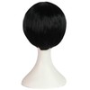 clarahead Emo Wig Men Short Black Wig Emo Costume Set