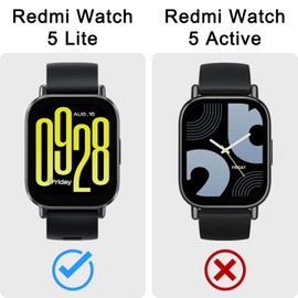 PRODELI For Redmi Watch 5 Lite Case, Shockproof, PC Material, Scratch Resistant, Lightweight, Easy Installation, Dustproof, For Redmi Watch 5 Lite, Protective Cover (Transparent)