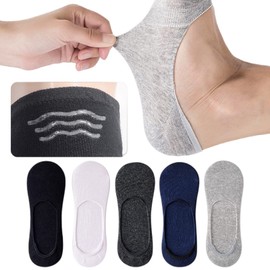 svlftecon 5/10 Pack Extra Large Unisex No Show Socks Low Cut Invisible Breathable Summer Non-Slip Liner Socks for Men Women, Mix01(5 Pairs), X-Large