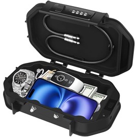 Diyife Caja Fuerte Portátil Impermeable IP68, Código 4 Dígitos