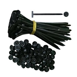 MLY 50 PCS Nylon Universal Cable Tie Buckle, Self-Locking Zipper Clips Lock, Plastic Zip Ties with Pin & Button, Resistant & Easy Install for Car Repair, Wire Bundling, Home & Garage DIY