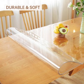 Warmstar Clear Table Protector 2mm Thick, 16 x 24 Inch Clear Table Cover Protector, Plastic Table Cover, Clear Desk Mat Desk Pad, Desk Protector Mat for Coffee Table, Writing Desk, Dining Room