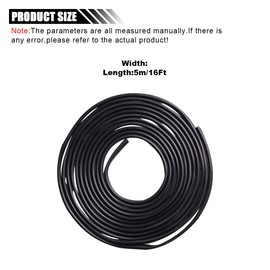 5M Car Entry Guard Protector - 5M No Glue Car Edge Guard - 16Ft Auto Trim Edge Protector (Black)