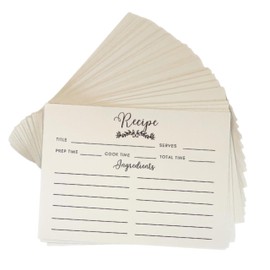 Emthony Recipe Cards 4x6 Extra Tall for Recipe Box Set of 100 Count to Write in Your Own Recipes 4x6 plus Extra Tall Double Sided Great for Bridal Shower Wedding Gift or Mothers Day Gift