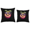 Maracuja With Funny Sunglasses Throw Pillow