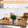 Wicker Basket, Revivoer Set of 4 Small Wicker Hamper for