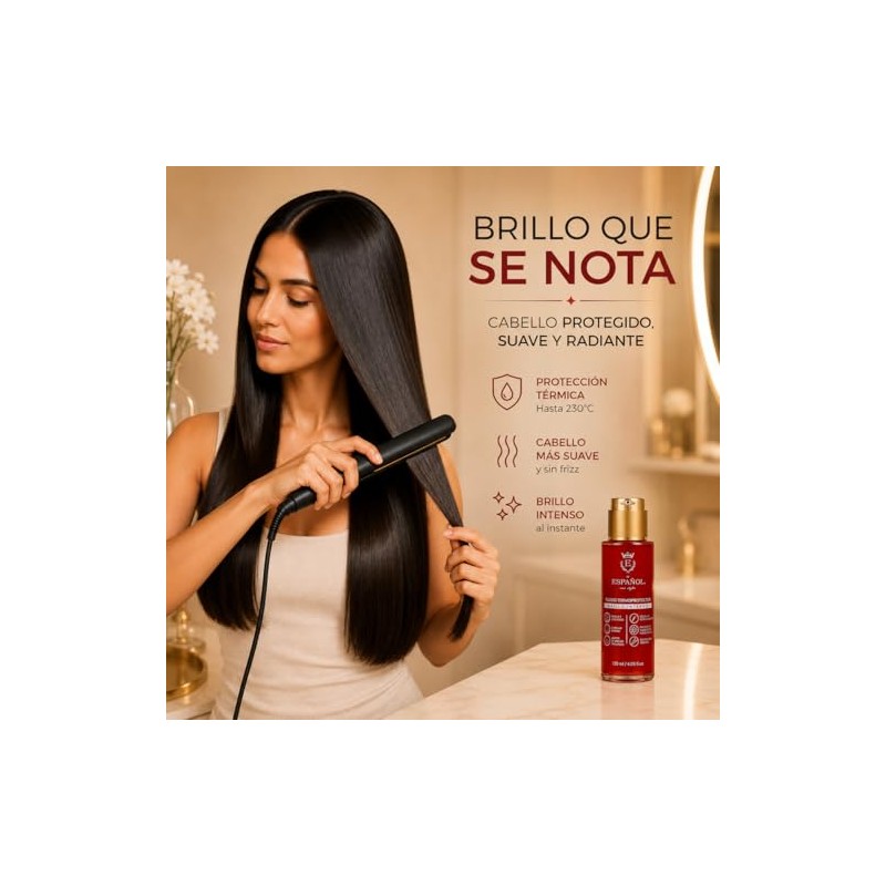 El Español con stylo Fluido Termoprotector Brillo intenso 40ml Protector