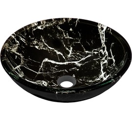 Novatto PALLINA Glass Vessel Bathroom Sink, White