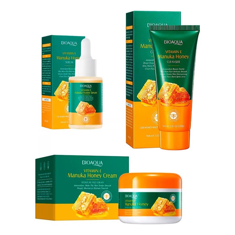 Bioaqua Kit Facial Sérum, Crema Rostro y Crema Manos con
