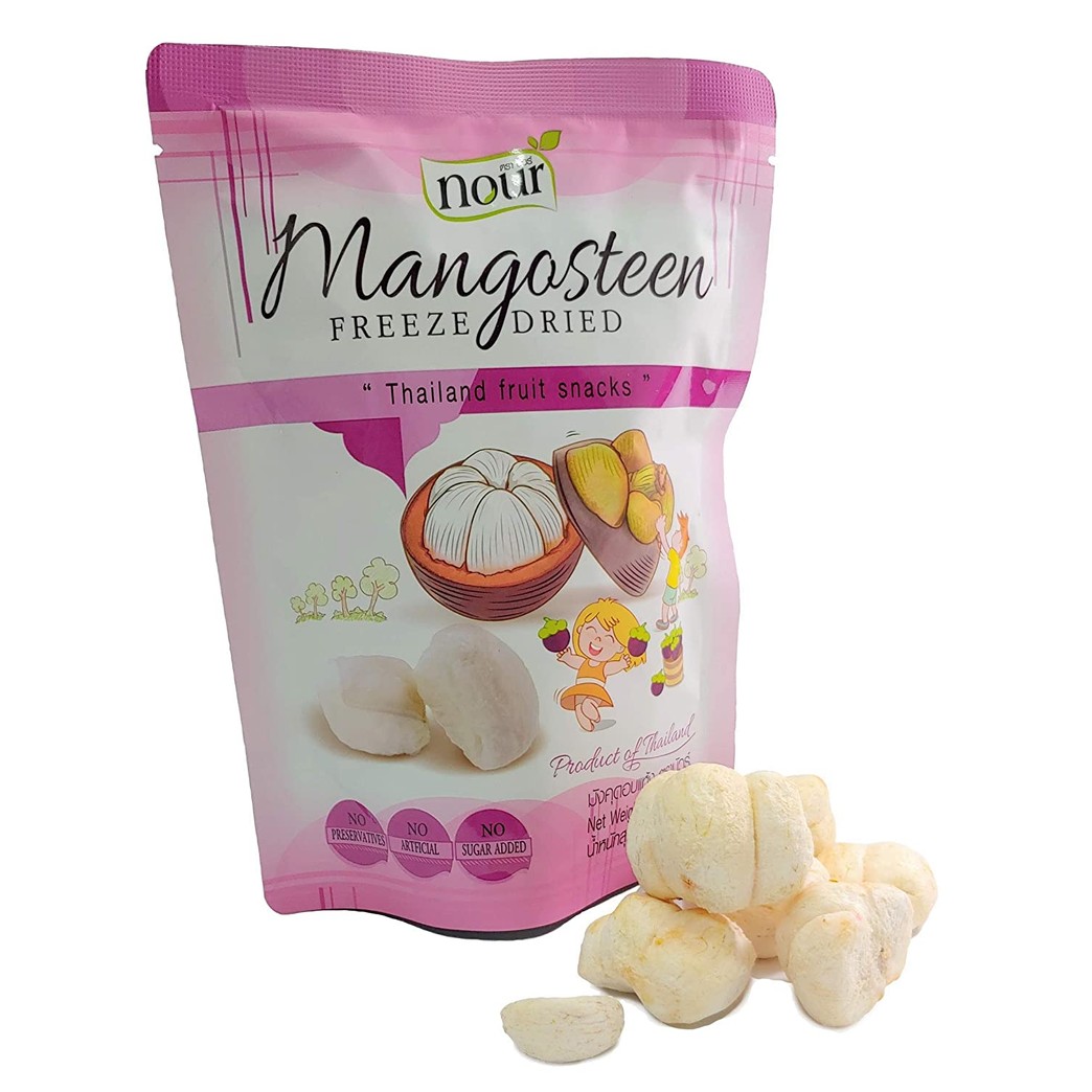 NOUR freeze dried mangosteen Thailand snacks 100% Natural fruit skittles (1pack)