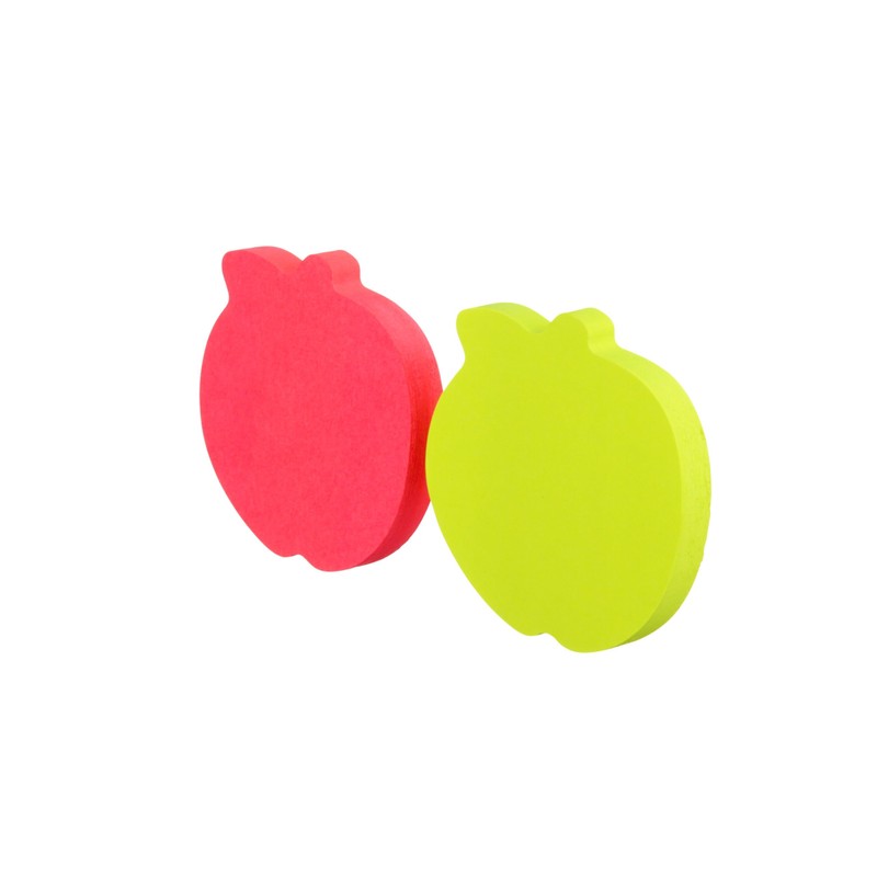 Post-it Notes, Apple Shape, Assorted Colors, 2.6x2.6 in, 2 Pads,