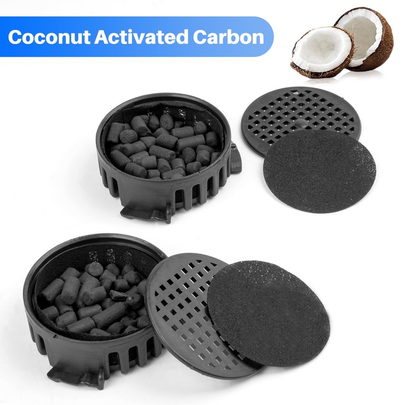 2 x Activated Carbon Filters for Liebherr Fridge 9096342 9881116,