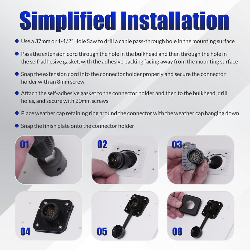 Bulkhead Connector Kit 010-13350-00 Replace for Garmin LiveScope Bulkhead Connector