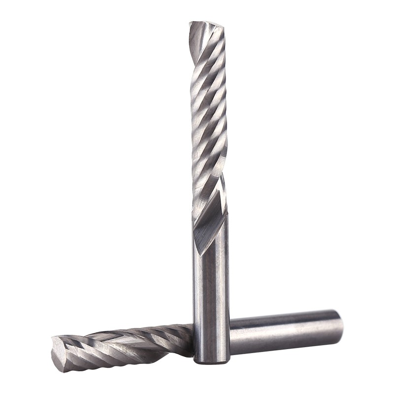 5pcs Tungsten Carbide End Mill Single Flute Spiral CNC Milling