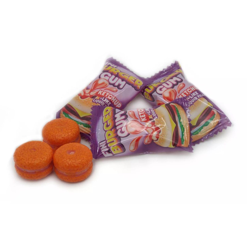 Fini Burger Bubble Gum - 24-Pack - Ketchup Flavored -