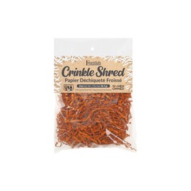 Essentials by Leisure Arts Crinkle Shred Bag, Pumpkin, 2oz Shredded Paper Filler, Crinkle Cut Paper Shred Filler, Box Filler, Shredded Paper for Gift Box, Paper Crinkle Filler, Box Filling