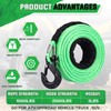 1/4" x 100 ft Synthetic Winch Rope Cable Kit, 11000lbs,