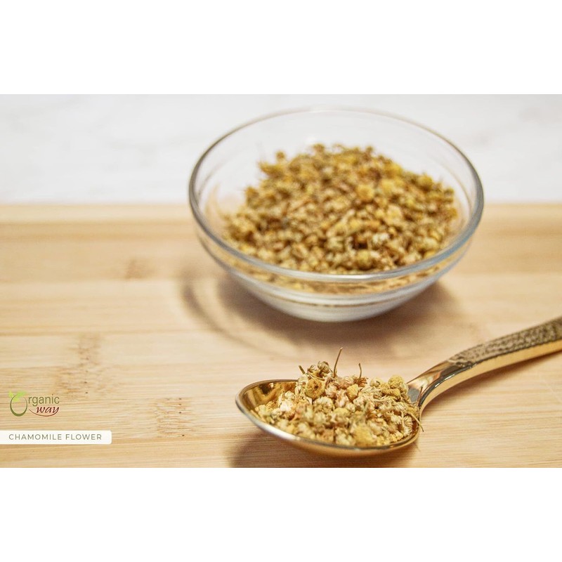 Organic Way LLC Chamomile Flower Whole, European Wild Harvest (2