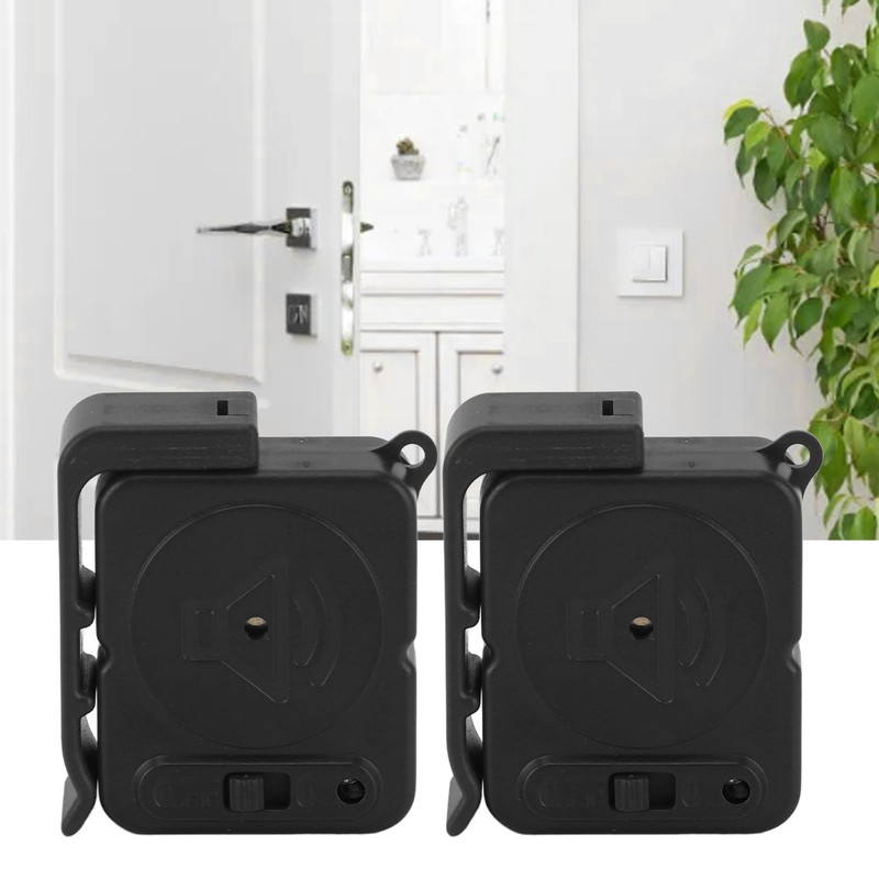 2pcs Door Handle Alarm Anti Theft Vibration Triggered Portable Door