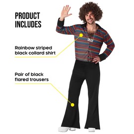 Fun Shack 70s Disco Suit for Men, Costume for Carnival and Party, Retro Outfit 70s, M