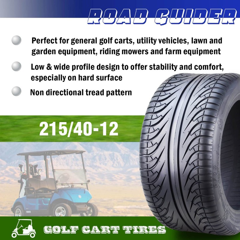 ROADGUIDER 215/40-12 Golf Cart ATV Tires 4 Ply 215/40x12 14005