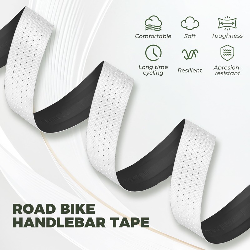 ROCKBROS Bike Handlebar Tape, 2 Rolls Bar Tape with End
