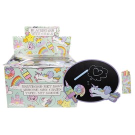 DUCKIEZ Childs Chalkboard with Chalk. Multiple Designs, Design Chosen at Random. Ideal Party Bag Filler, School Giveaway or Gift! (Unicorn, 1)