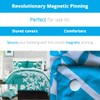 Pinion Pins White Cloth Magnetic Duvet Clips with Magnetic Key