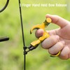 3 Finger Hand Held Bow Release Aluminum Alloy Thumb Release