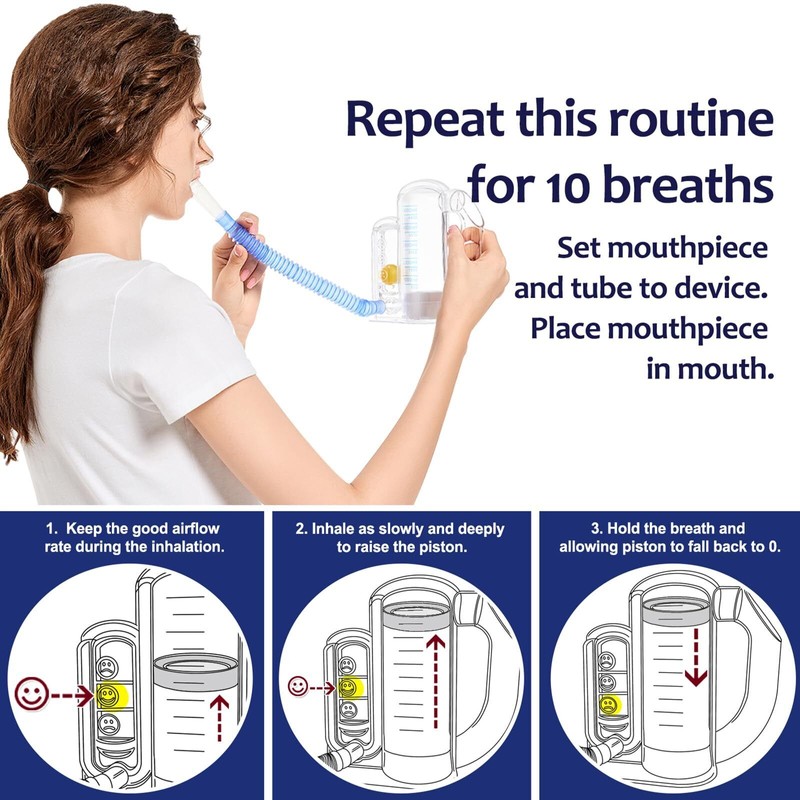 TyeinGo 5000ml Lung Capacity Monitor with Flow Rate Indicator for