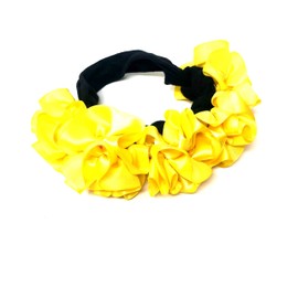 Hair Bow Ribbon and Elastic Yellow Hair Pice Ribbon Baby day of the Dead 1 pc