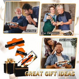 dodowin Connectable Contour Gauge, Christmas Gifts for Men Husband Dad Him Boyfriend, Shape Duplicator Woodworking Tools-Flooring Masonry DIY Carpenter, Stocking Stuffers, Birthday Anniversary Ideas