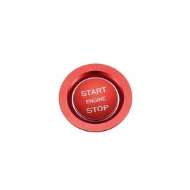 A ABSOPRO Engine Start Stop Button Cover Kit One Click Push Start Button Trim Sticker for Land Rover Discovery for Range Rover Sport Aluminum Alloy Red Item Replacement