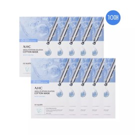 AHC [홈쇼핑 최신상] AHC 순면 마스크 팩 앱솔루트 리턴 모이스처 라이징 10매 AHC Pure Face Mask Pack Absolute Return Moisture Rising 10 Sheets [Moisturizing 10 sheets]