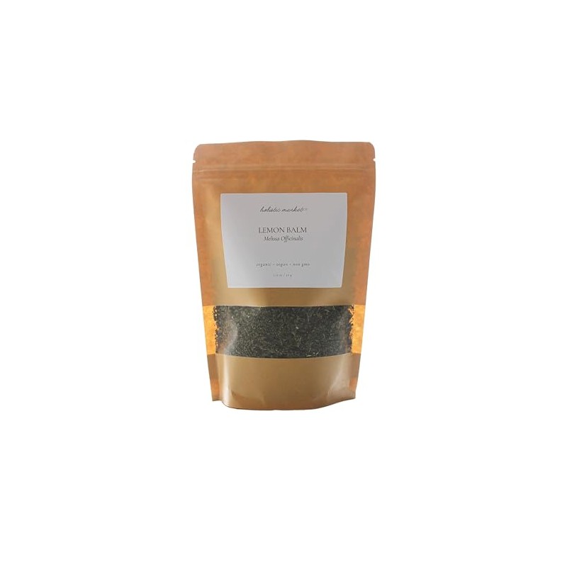 Holistic Market Co. Lemon Balm Certified Organic Non-Irradiated Non-GMO Premium
