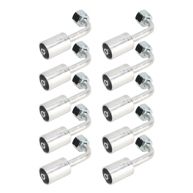 10 Pcs 3/8in Air Conditioning 90 Degree Beadlock Aluminum AC