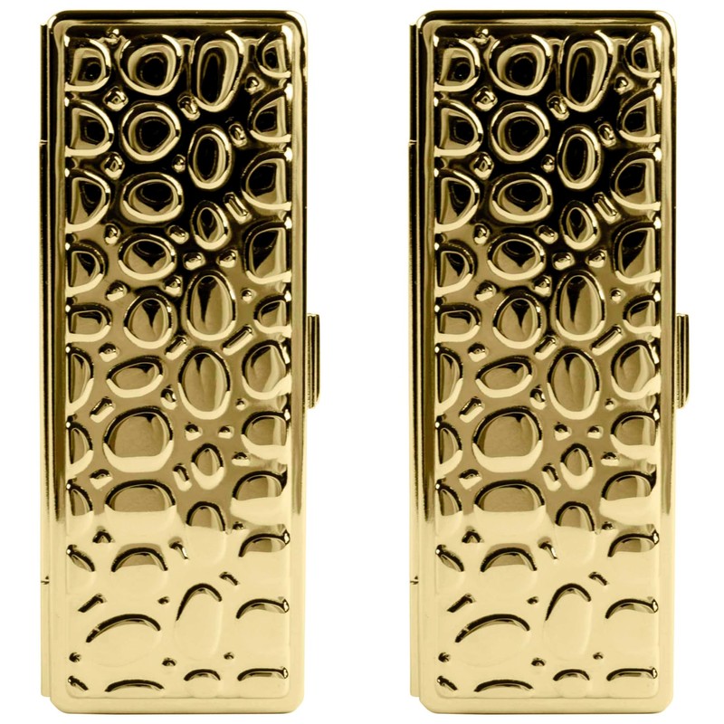 Stephanie Imports Set of 2 Rectangular Vintage Lipstick Cases With