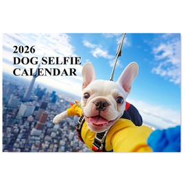 Dog Selfies Calendar 2026 A4 12 Month to View Funny Dog Calendar 2026 Perfect for Home, Office, School, Holidays and Planning Papa Prints