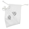 Ambesonne Romantic Fabric Pouch Set of 2, You Are Loved
