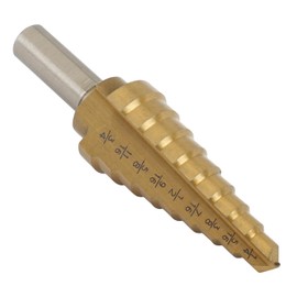 OEMTOOLS 24372 Spiral Step Drill Set, 3 Piece Set HSS Titanium Coated Drill Bit Kit, 28 Sizes, Step Drill Bit for Metal, Steel, Plastic, Aluminum, Copper