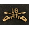 US Army 16th Cavalry Regimental Crossed Sabres, Large 2" Inch