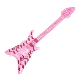 Inflatable Rock Star 80s 90s Party Decorations Inflatable Electric Bass Musical Instrument Props Blow up Guitar for Rock and Roll Party Random Color