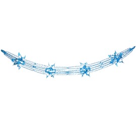 Christmas Concepts® 9ft x 1ft Large Square Foil Garland Festive Hanging Decoration – Christmas Trimming (Turquoise)