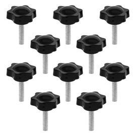 JJWNMLL 10PCS Clamping Screw Knob Star Screw M8 * 30mm thumb screws Bolts Thread Replacement Star Hand Knob Tightening Screw, Black Grip